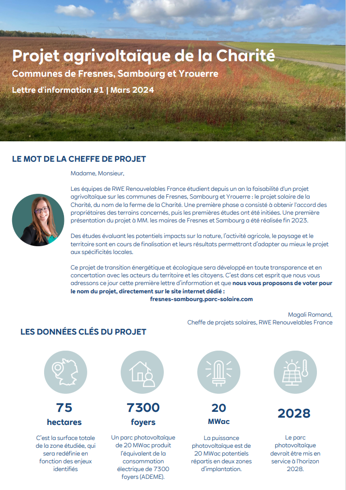 Lettre d'information n°1